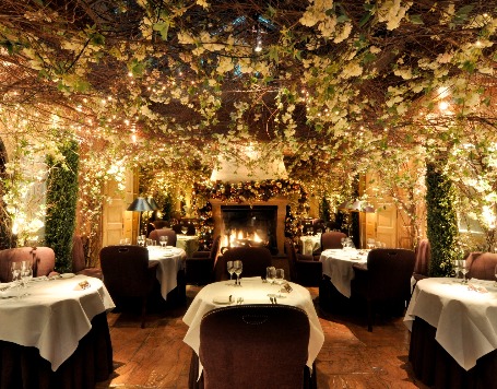Diner dans un bon restaurant